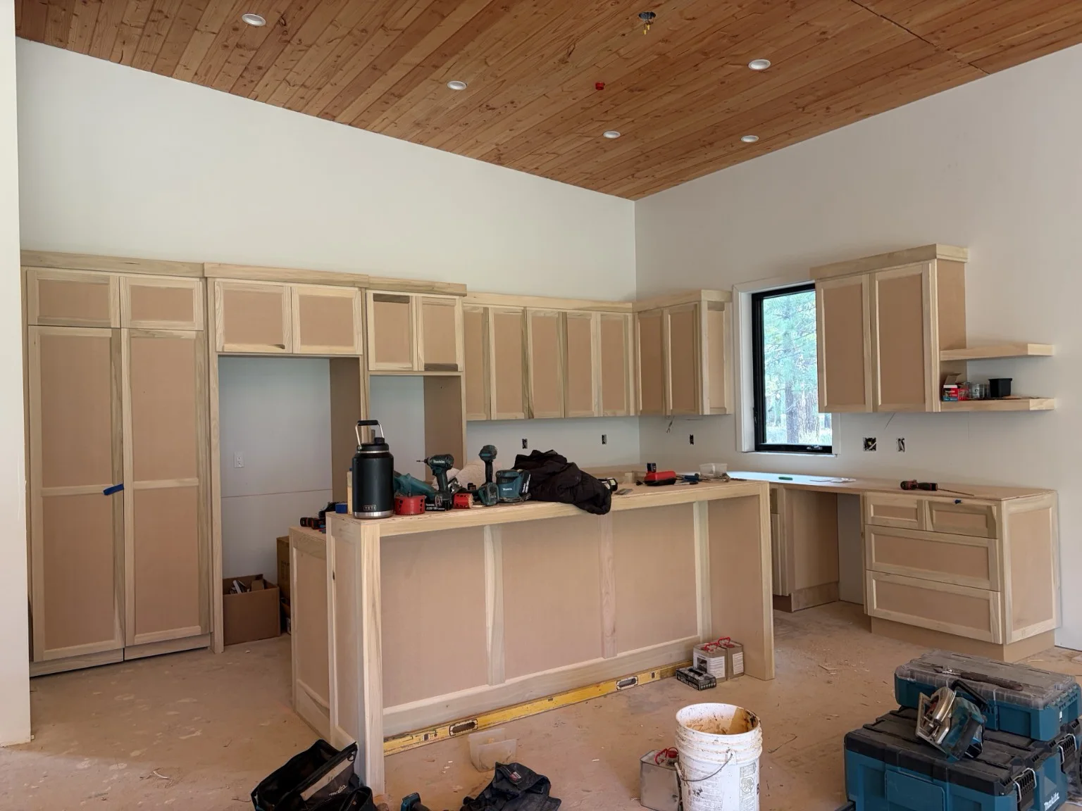 Cabinetry & island preparation — Cityscape Painting project collection